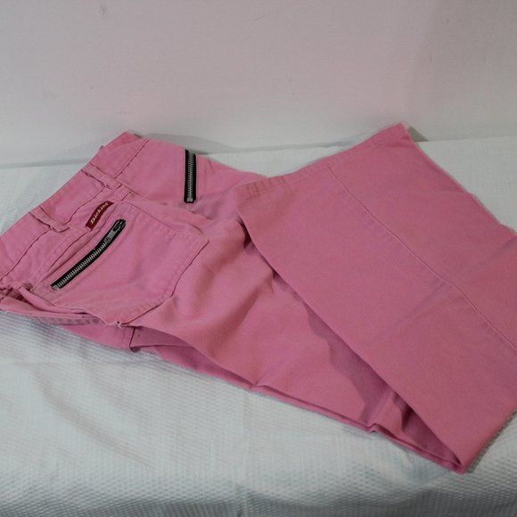 💖 Vintage Pink Dickies Black Zippers Juniors Size 7 - Picture 2 of 9